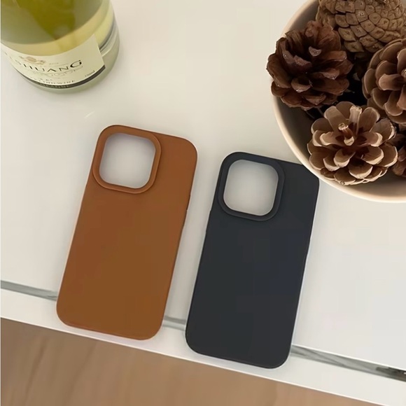 iPhone Phone Cases Set of 3 Minimalist Brown Ivory Black Shockproof TPU - Picture 3 of 7
